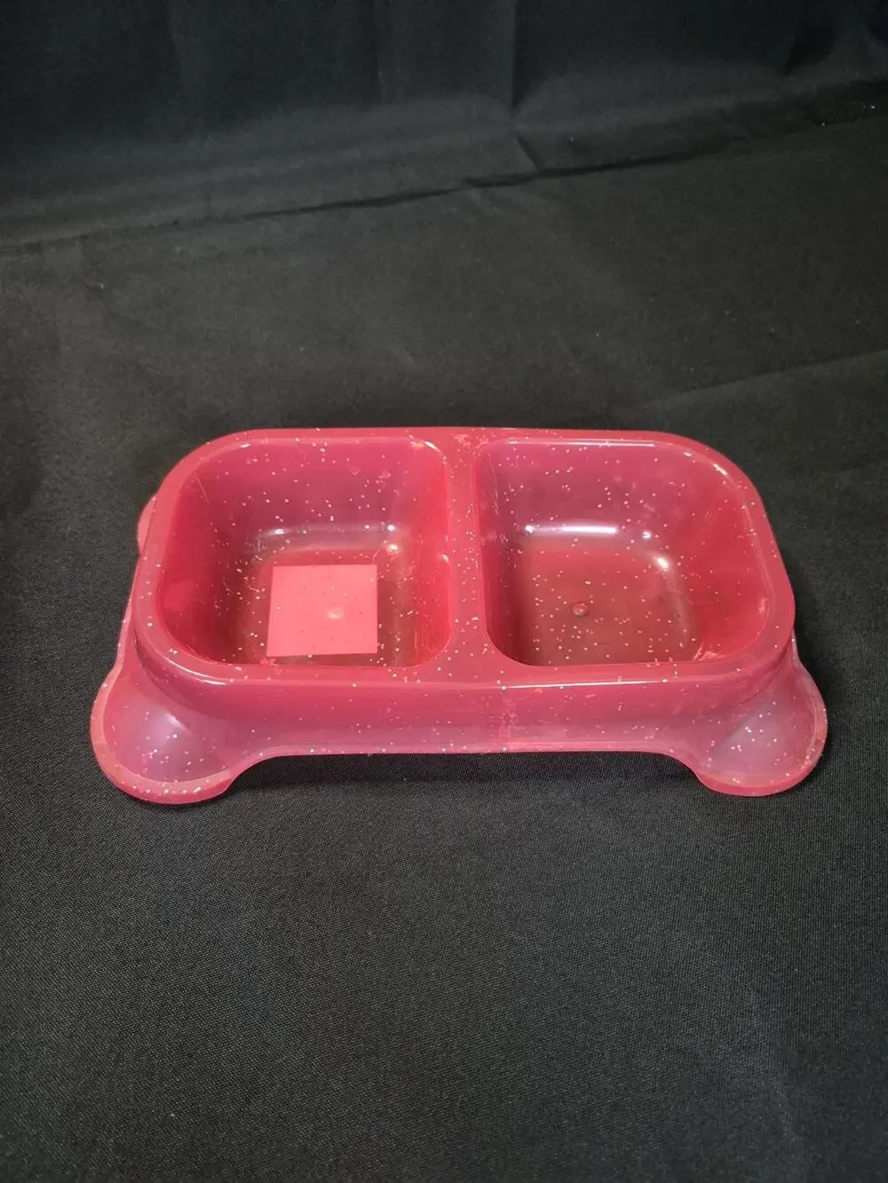 Divided Bowl Pink Non-Skid Food & Water Pet Cat Dog Bowl 16oz Divided Dish New..
